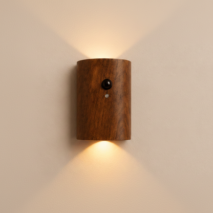 Wooden Motion Sensor Night Light feature close-up